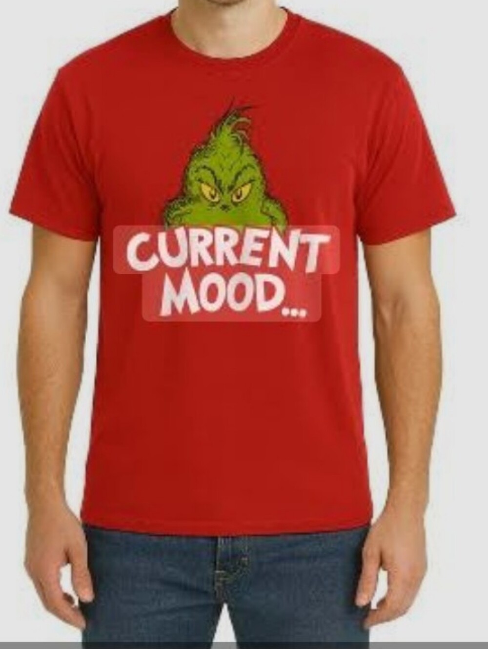 " Current Mood "Grinch Graphic Tee- (Large) 💚♥️
